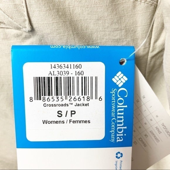 Columbia Khaki Crossroads Jacket Small‎ - Picture 8 of 9